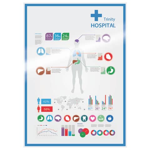 Pouches per plastificatrici Leitz iLam con UDT 2x125 µm in EVA A4 21,6x30,3 cm Conf. 100 pezzi - 74810000